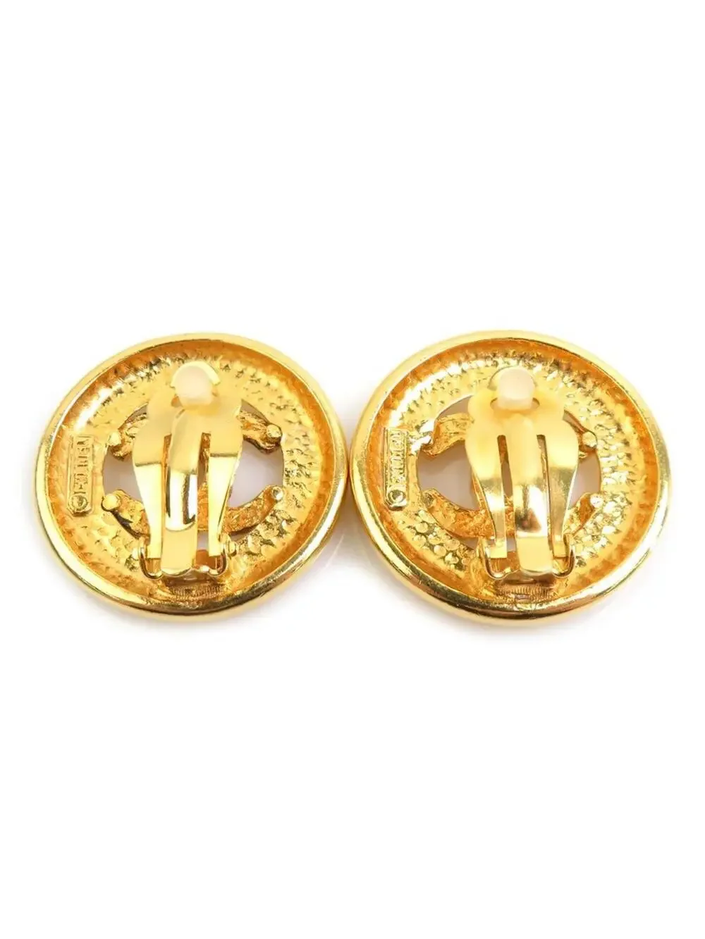 Chanel Cc Logo Clip-On Earrings Gold- #357926C52B